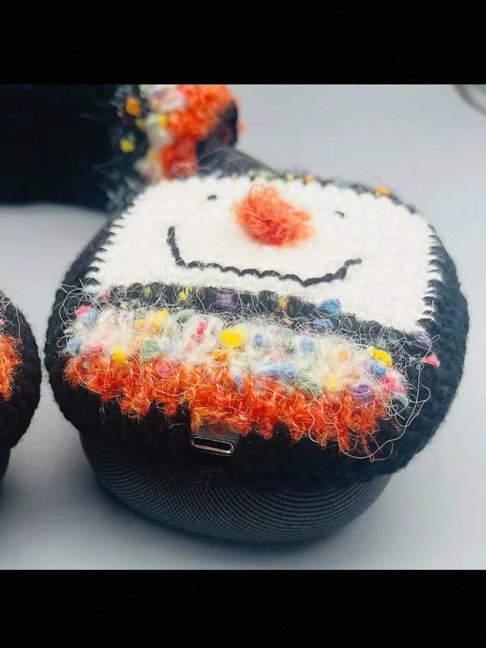 Handmade Snowman Cozy AirPod Max Cover — Multicolor Accent